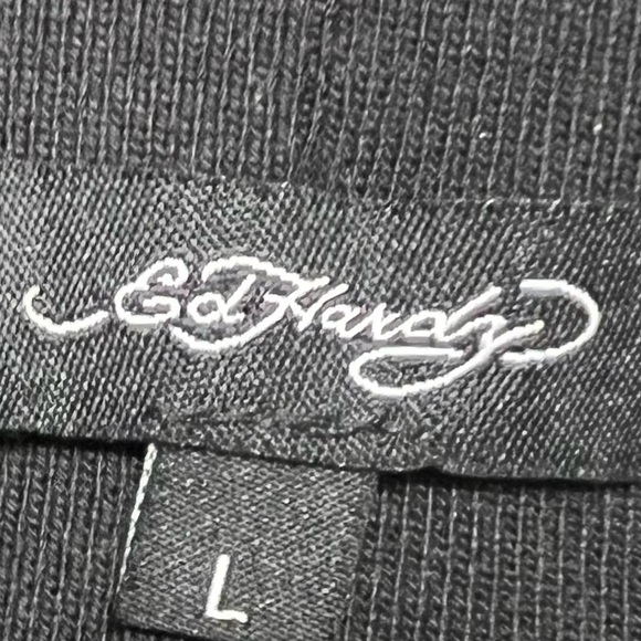 Ed Hardy Women's Shrunken Flashboard Track Pants multicolor tattoo art - Picture 14 of 14